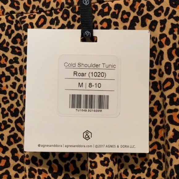 Agnes & Dora Leopard Print Cold Shoulder Tunic - Picture 3 of 7